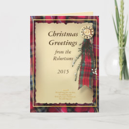 Carte de Noël Tartan