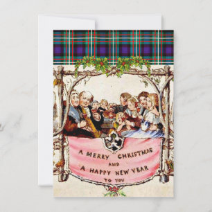 Carte de Noël Tartan ou invitation