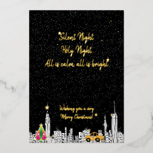 Carte de Noël Taxi City de New York