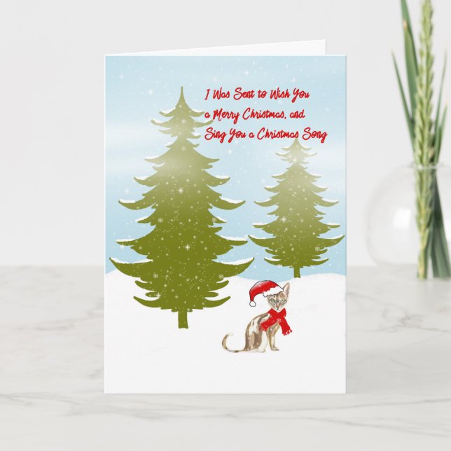 Carte de Noël telle que racontée par un chat (Devant)