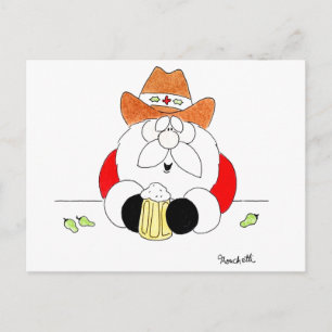 Carte de Noël Texas Santa