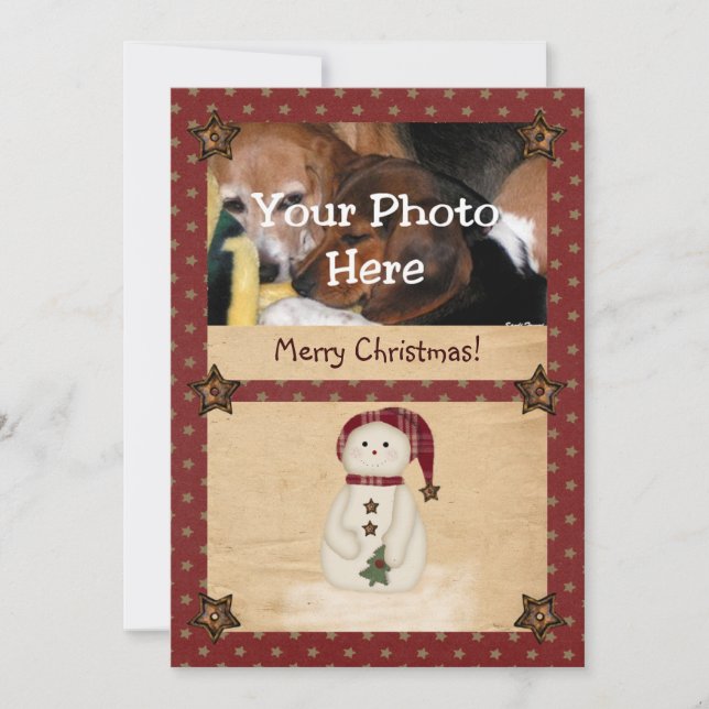 Carte de Noël tirée à quatre épingles de photo de (Devant)