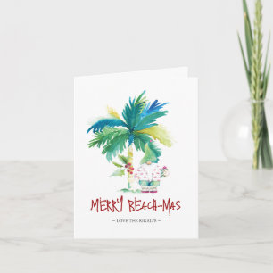 Carte de Noël Tropical Beach