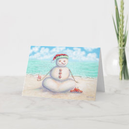 Carte de Noël tropicale de yoga