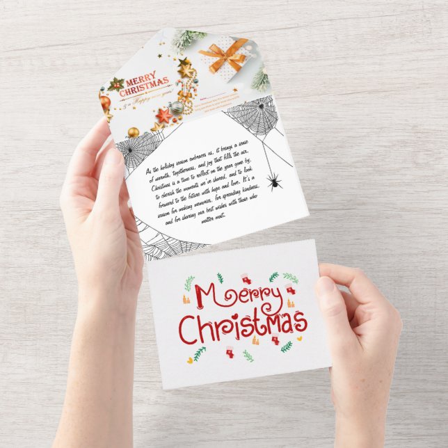 Carte de Noël unique - Ajoutez votre message pour  (Déchirure)