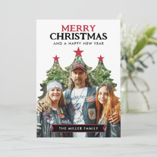 Carte de Noël unique avec photo et calendrier 2025