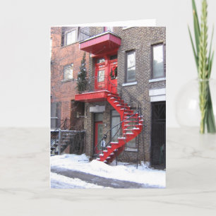 Carte de Noël—Vacances en ville