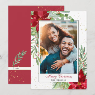 Carte de Noël Vacances Watercolor