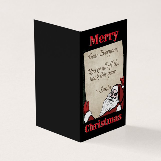 Carte de Noël - Version Gentille de Papa Noël (Outside)