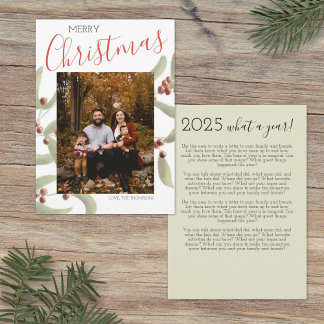 Carte de Noël verte et rouge Joyeux Noël