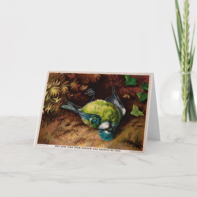 Carte de Noël Victorian Dead Bird (Devant)