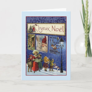 Carte de Noël Victorian French Joyeux Noël