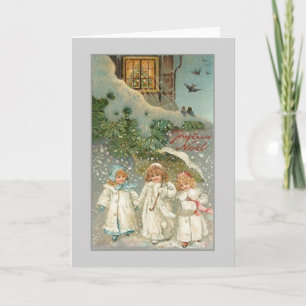 Carte de Noël Victorian French Joyeux Noël