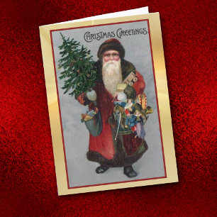 Carte de Noël Victorian St Nicholas Portrait