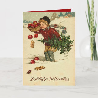 Carte de Noël victorienne