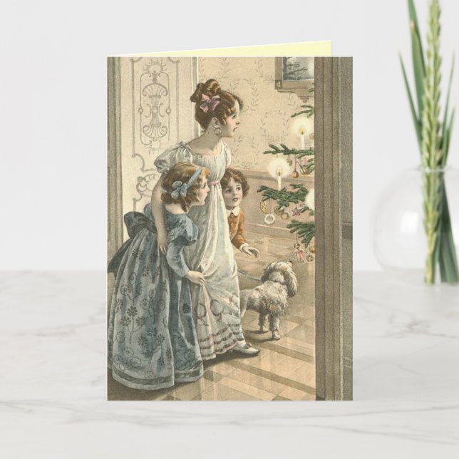 Carte de Noël victorienne - famille (Devant)