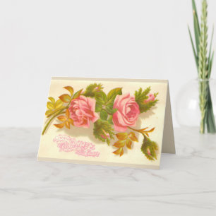 Carte de Noël victorienne Moss Rose