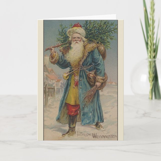 Carte de Noël victorienne Père Noël (Devant)
