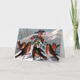 Carte de Noël victorienne vintage