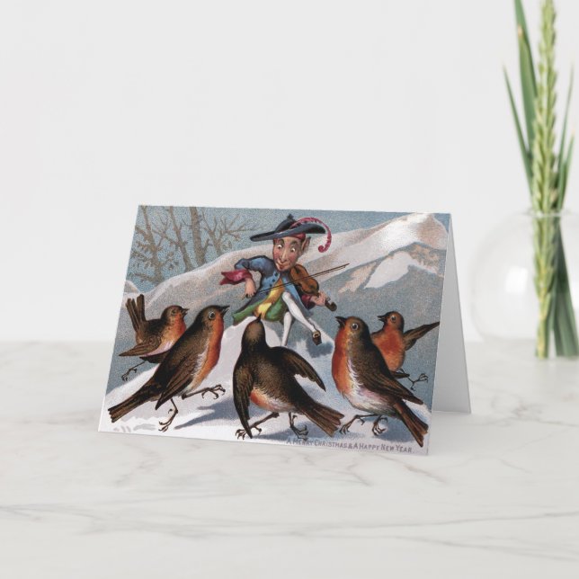 Carte de Noël victorienne vintage (Devant)