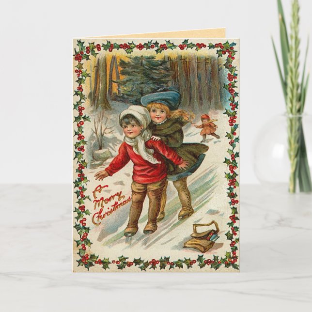 Carte de Noël vintage (Devant)