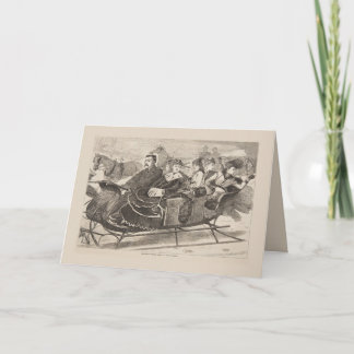 Carte de Noël vintage 1869 | Winslow Homer