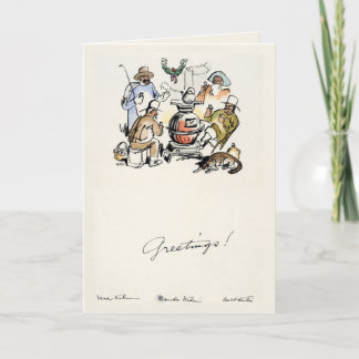 Carte de Noël vintage 1932 | Walt Kuhn Amis