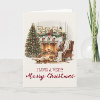 Carte de Noël vintage à carreaux avec ours en pelu