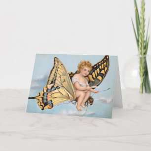 Carte de Noël Vintage   Angel Bonne année