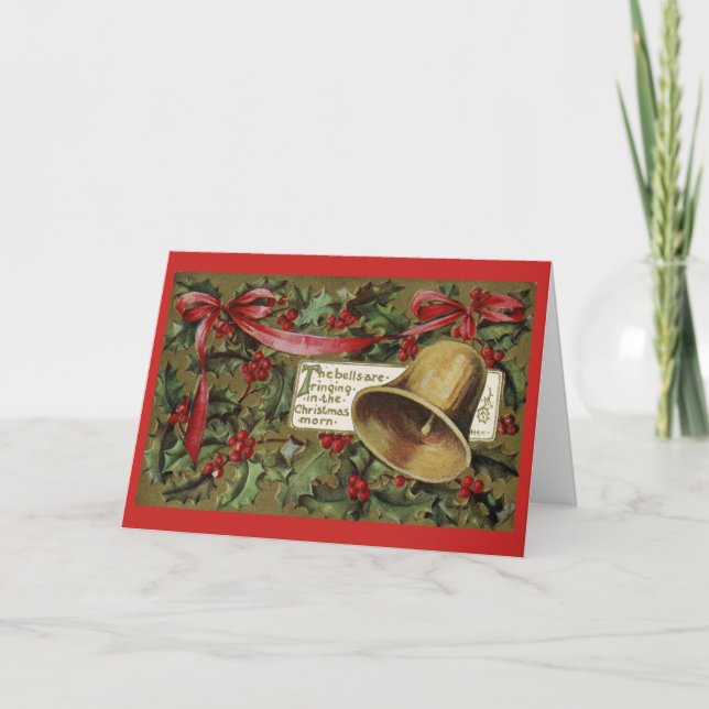 Carte de Noël vintage avec cloche (Devant)