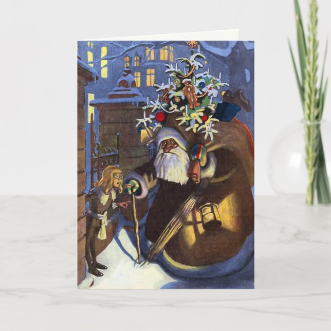 Carte de Noël Vintage Bad Santa (Devant)
