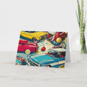Carte de Noël Vintage Cars
