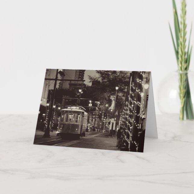 Carte de Noël vintage de chariot (Devant)