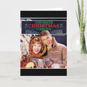 Carte de Noël vintage de couverture de disque