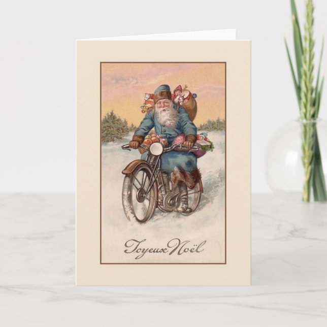 Carte de Noël vintage de Joyeux Noël de Français (Devant)