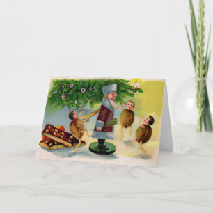 Carte de Noël Vintage de la Père Noël Nutcracker