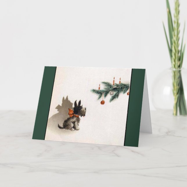 Carte de Noël vintage de Scotty (Devant)