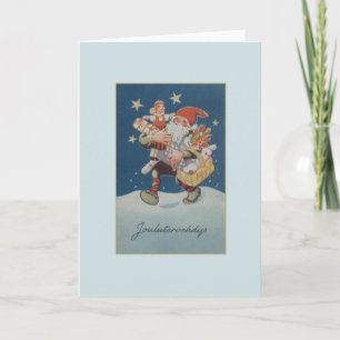 Carte de Noël vintage finlandaise Joulutervehdys