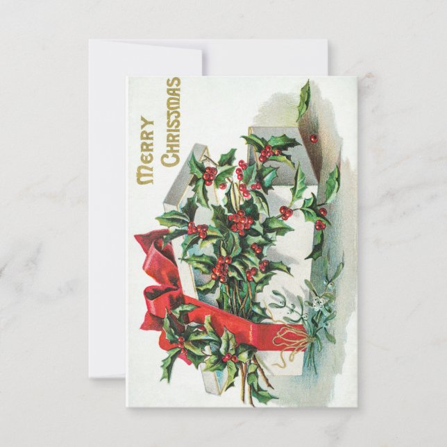 Carte de Noël Vintage Joyeux Noël (Devant)