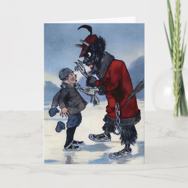 Carte de Noël vintage Krampus (Devant)