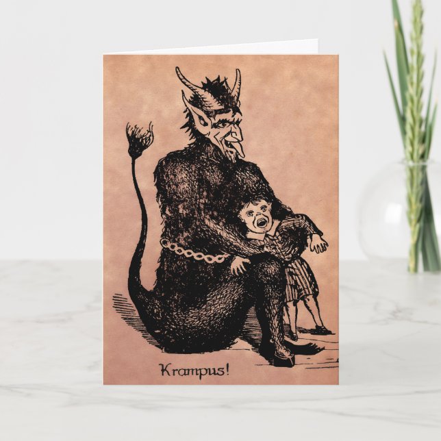 Carte de Noël vintage Krampus (Devant)