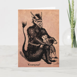 Carte de Noël vintage Krampus