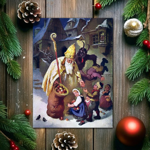 Carte de Noël vintage Krampus