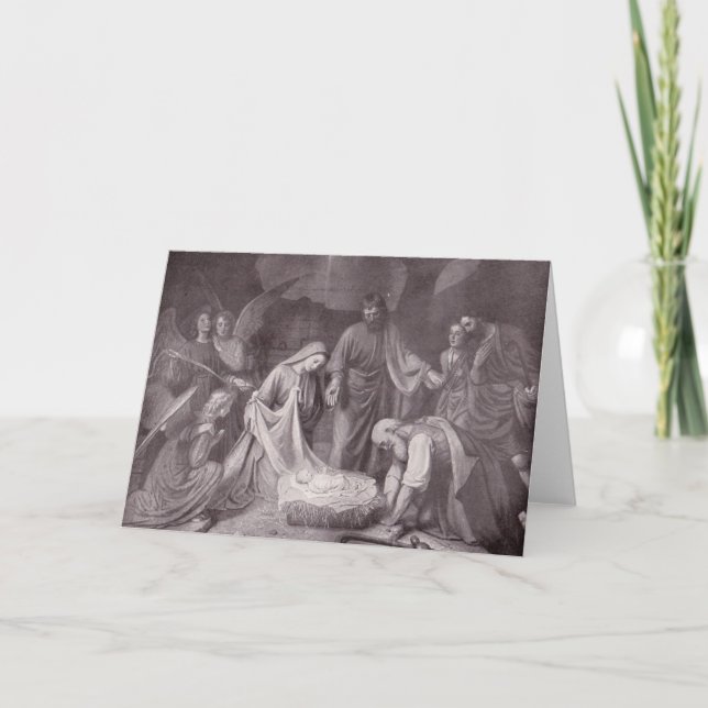 Carte de Noël vintage la première (Devant)