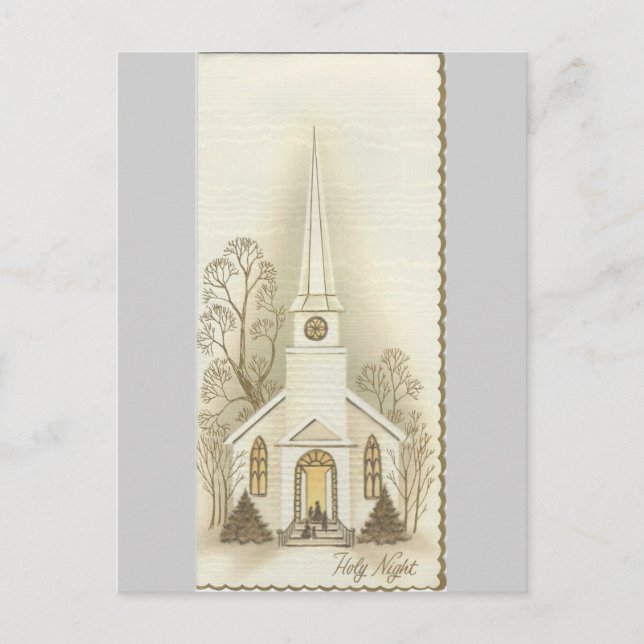 Carte de Noël vintage "Nuit Sainte" (Devant)