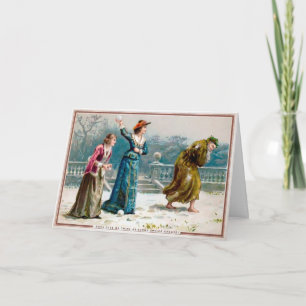 Carte de Noël vintage Odd Mean Ladies