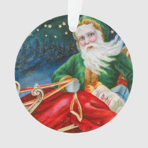 Carte de Noël vintage rétro du Père Noël
