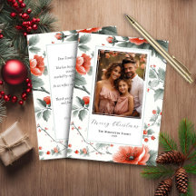 Carte de Noël Vintage rose Budget