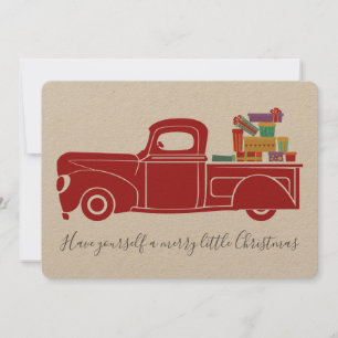Carte de Noël vintage Truck