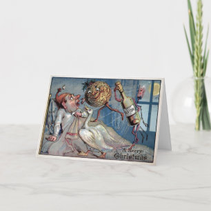 Carte de Noël vintage Victorian Merry